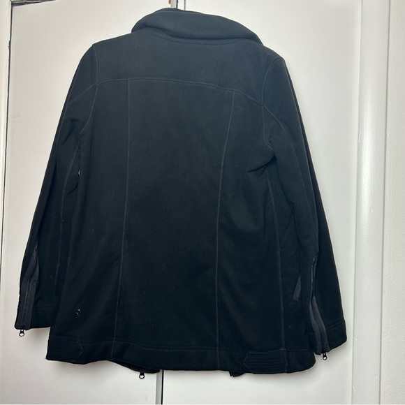 Lululemon Moto Jacket Fleece Black with Asymmetrical Zipper - Picture 11 of 12